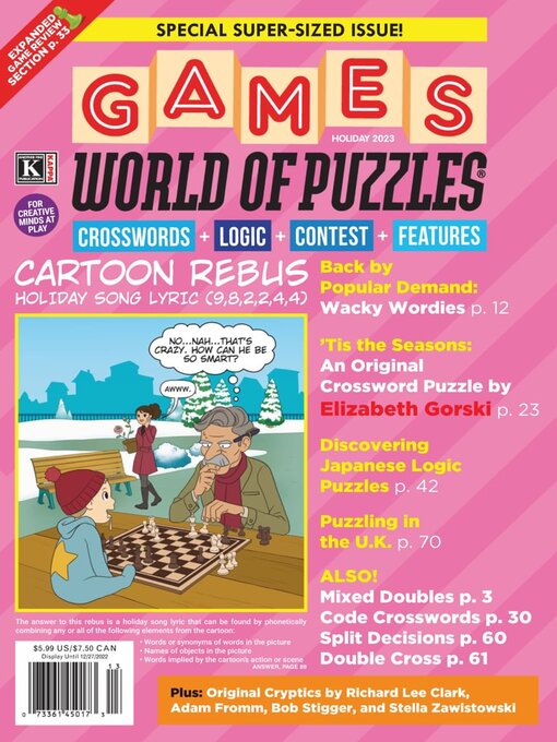 Title details for Games World of Puzzles by Kappa Publishing Group, Inc. - Available